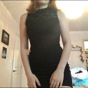 Black mini dress